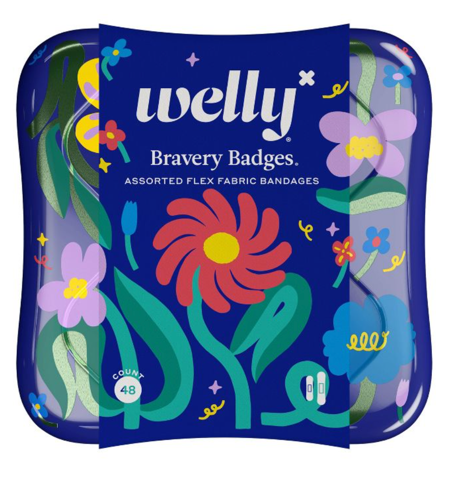 웰리 Welly 라텍스-프리 헝겁밴드 Floral 48매