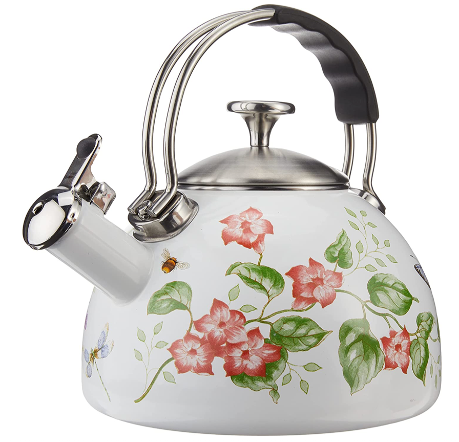 레녹스 Lenox 버터플라이 메도우 18/10 스텐레스 주전자 2.5Qt White