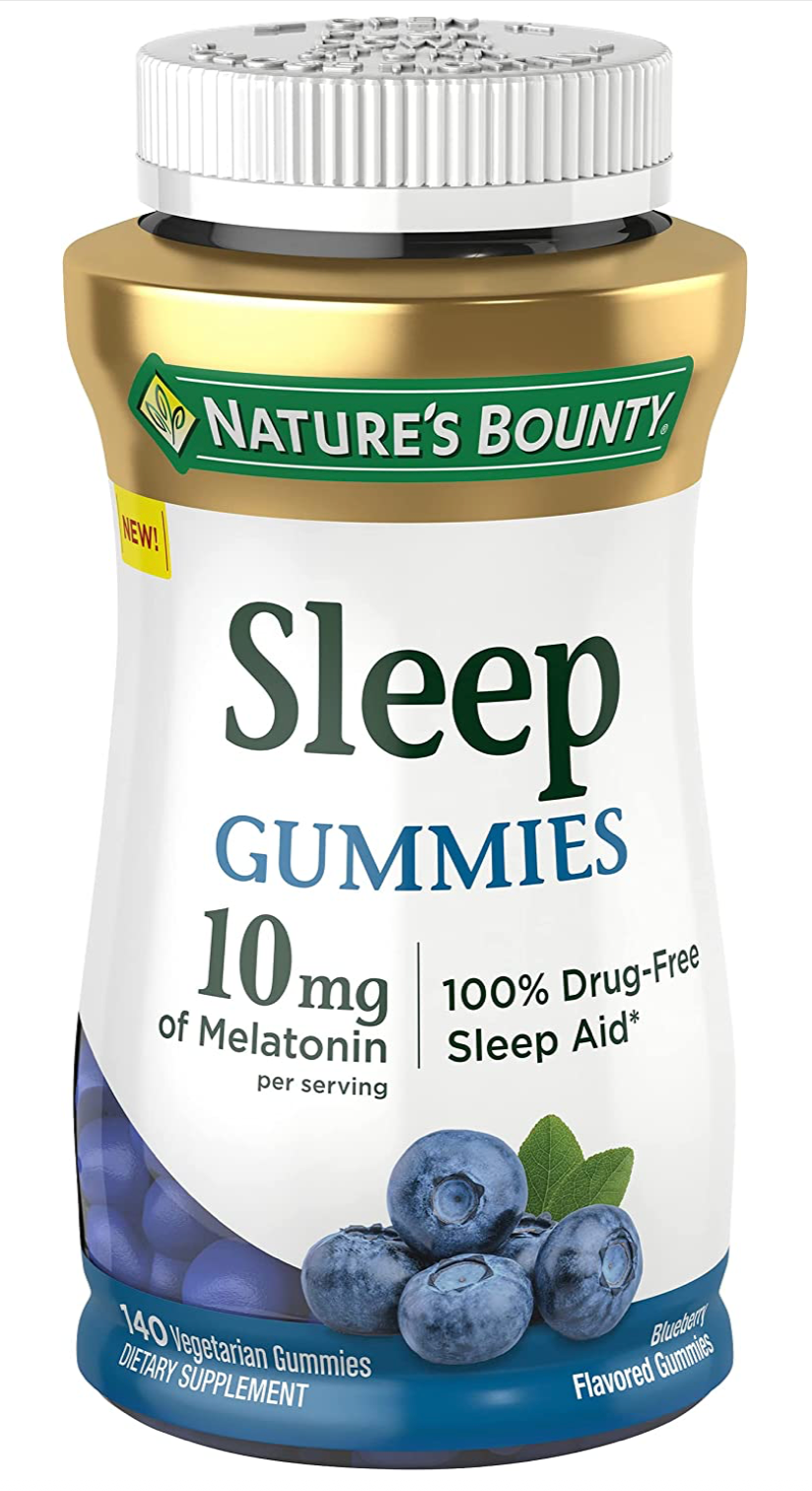 네이처스바운티 슬립 약물/젤라틴-프리 멜라토닌 5mg 수면유도 거미 140정