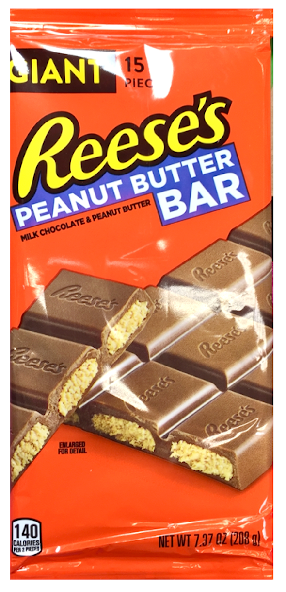 허쉬 리세스 글루텐-프리 땅콩버터 밀크 초콜렛바 208g 2개 (416g)