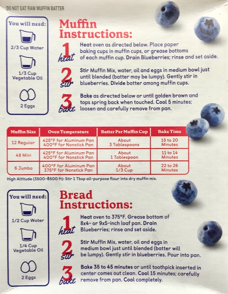 제너럴밀즈 General Mills 베티크로커 와일드 블루베리 머핀 믹스 479g