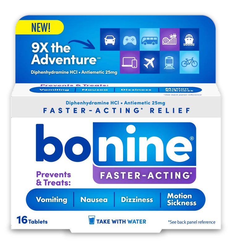 6+ 보닌 Bonine 디펜히드리네이트 25mg 패스트 액팅 멀미약 16정