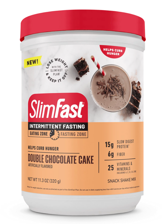 슬림패스트 Slimfast 간헐적 단식 더블 초콜렛 케이크 쉐이크 믹스 320g *단백질 15g*