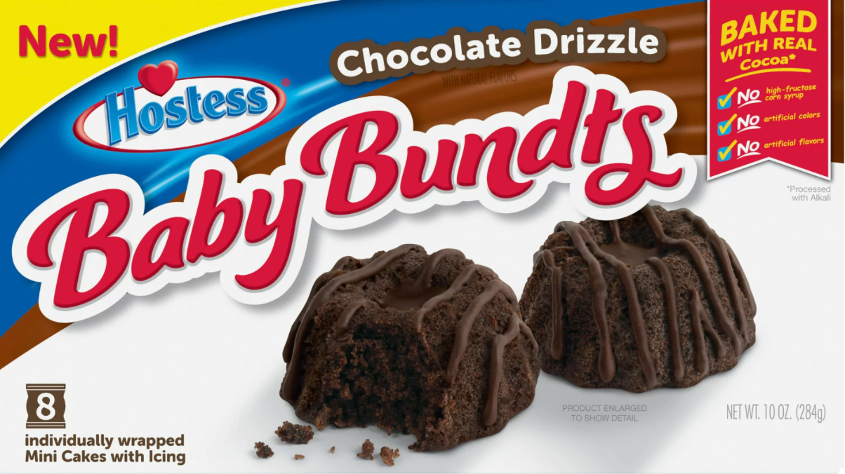 호스테스 Hostess 초콜렛 번트 케이크 8pc 2팩 (568g)