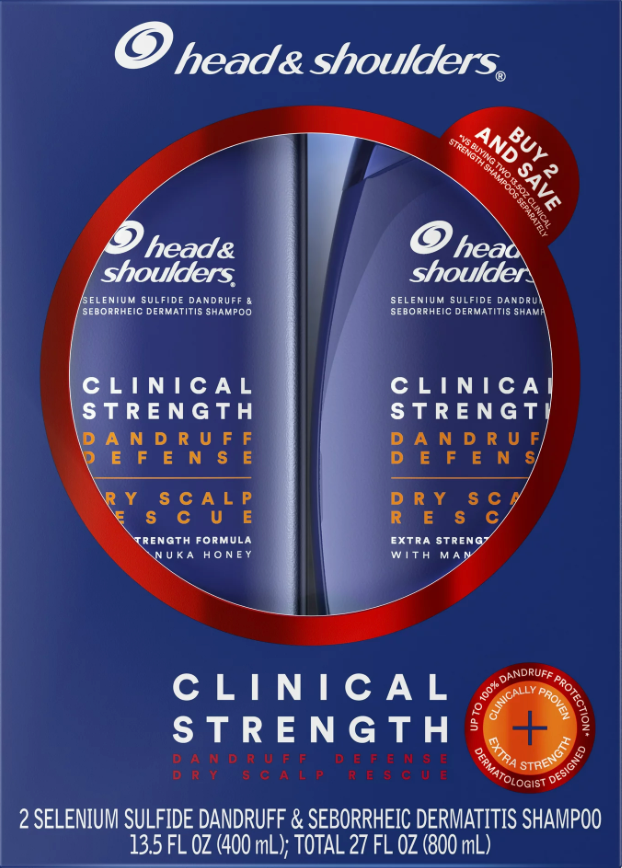 P&G 헤드앤숄더 클리니컬 드라이 스캘프 레스큐 비듬방지 샴푸 400ml 2ct (800ml) *건성두피완화*