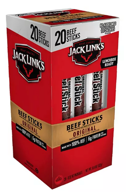 잭링크 Jack Link’s 100% 비프 오리지널 스틱 20pc (520g)
