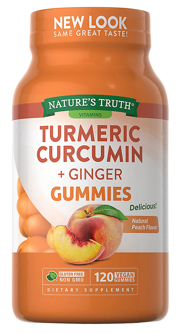 네이처스트루스 Non-GMO 젤라틴-프리 튜머릭 450mg + 생강 거미 120정