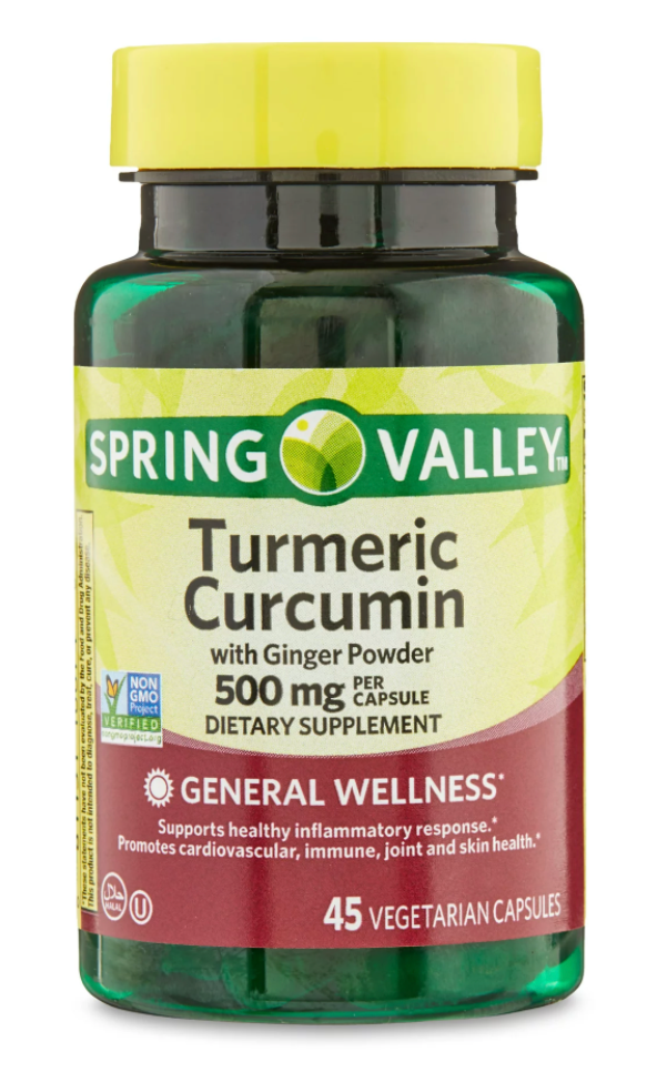 스프링밸리 Non-GMO 튜머릭/커큐민 500mg 45정 2ct (90정)