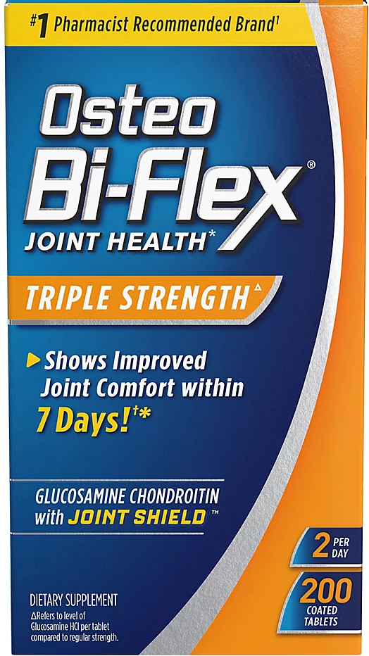 오스테오 Osteo 바이플렉스 Non-GMO 글루코사민 750mg 콘드로이친•MSM 551mg 비타민 C 200정