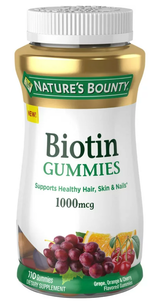 네이처스바운티 Nature's Bounty Non-GMO 비오틴 100mcg 거미 110정