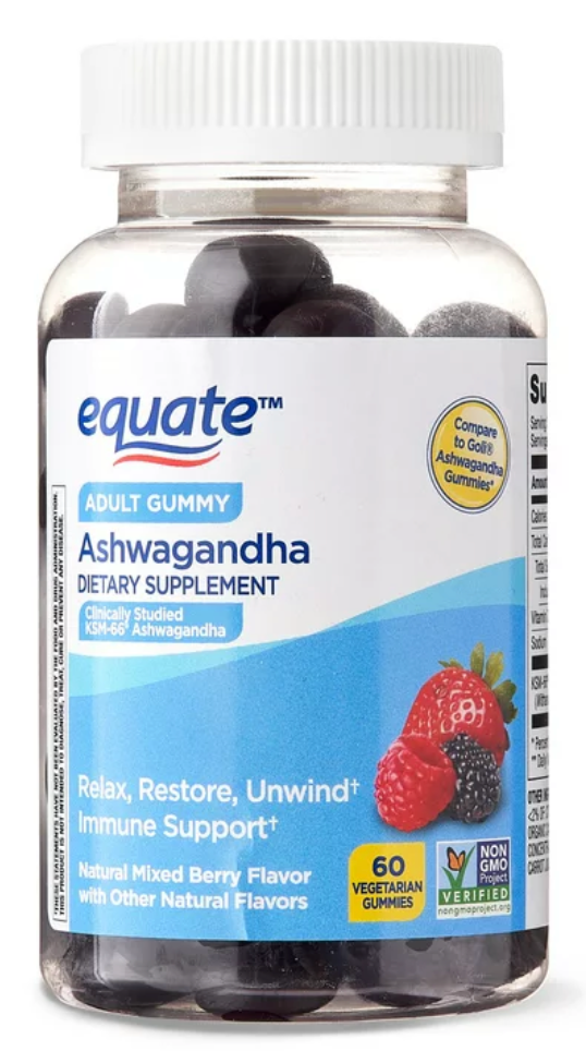 이퀘이트 Non-GMO 젤라틴-프리 KSM-66® 애쉬와간다 150mcg + D2 거미 60정