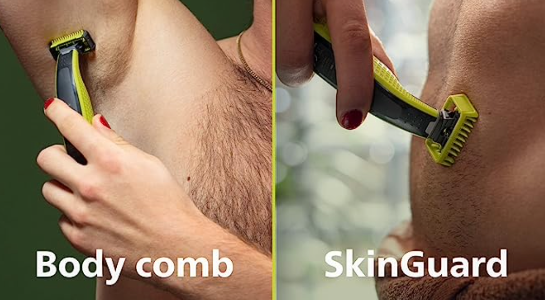 필립스 Philips 원블레이드 페이스 + 바디 겸용 면도 & 트리머 + USB 충전기