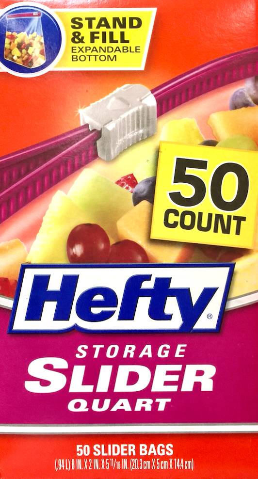 레이놀즈 Reynolds 헤프티 BPA-프리 밀봉 슬라이더백 중형 940ml 50매