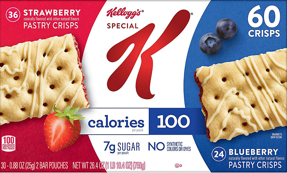 켈로그 Kellogg's 스페셜K 페이스트리 크리스프 2가지맛 60pc (750g)