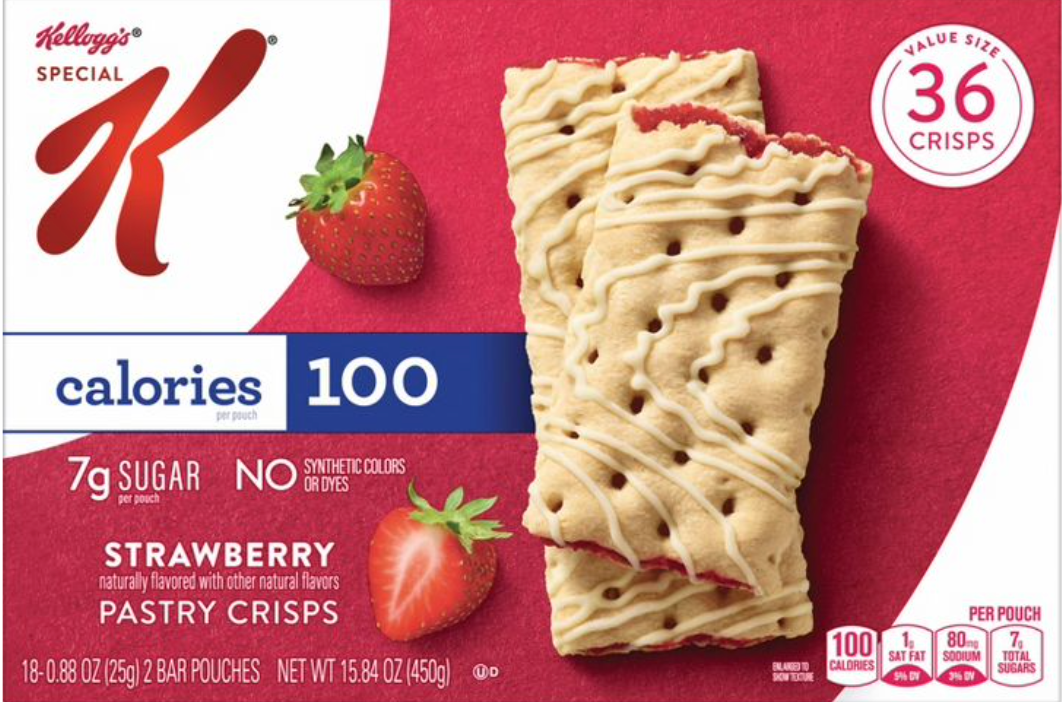 켈로그 Kellogg's 스페셜K 스트로베리 페이스트리 크리스프 36pc (450g)