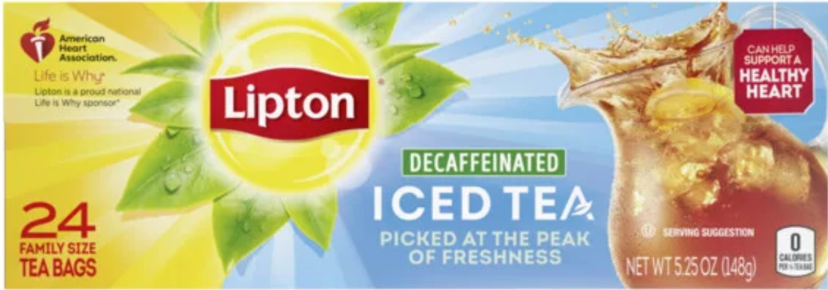 유니레버 Unilever 립튼 홍차 디카페인 아이스티 940ml 24티백