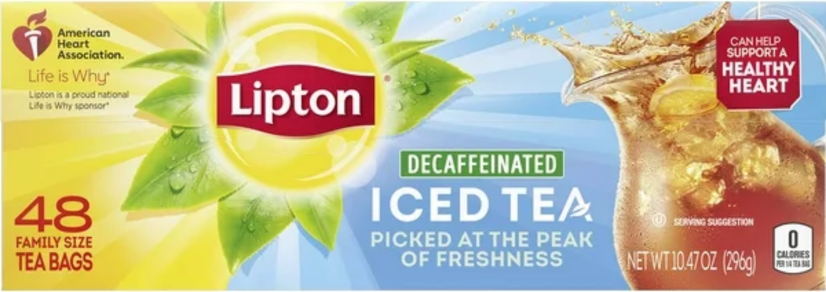 유니레버 Unilever 립튼 홍차 디카페인 아이스티 940ml 48티백