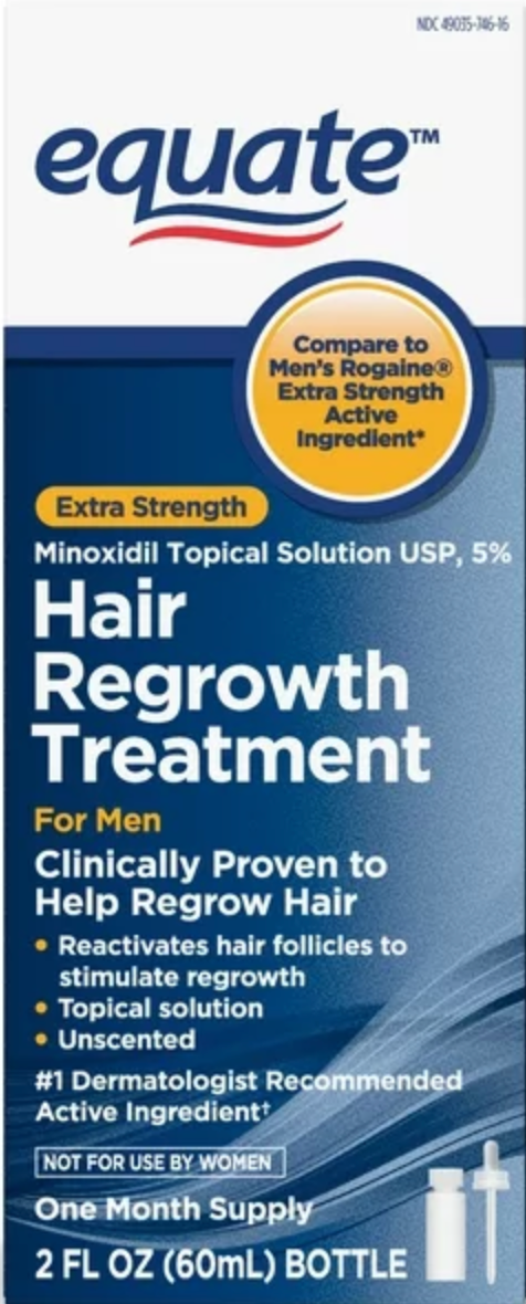 이퀘이트 미녹시딜 5% 남성 탈모 트리트먼트 엑스트라 스트랭쓰 무향 솔루션 60ml (1개월) *FDA 승인*