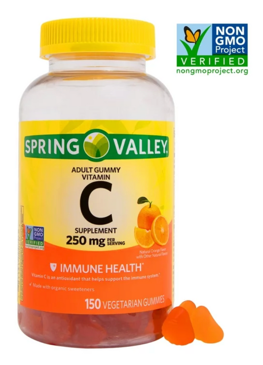 스프링밸리 Spring Valley Non-GMO 비타민 C 125mg 거미 150정