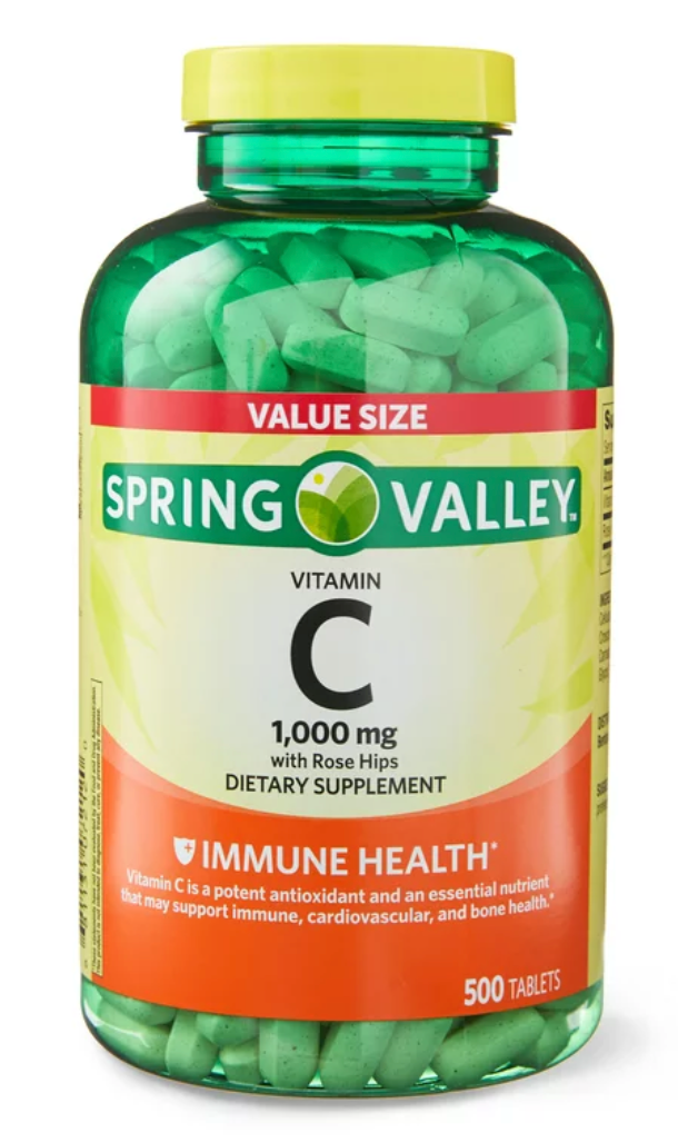 스프링밸리 비타민 C 1000mg + 로즈힙 500정