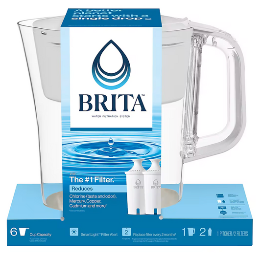 브리타 Brita BPA-프리 1.4L 피처 + 스탠다드 정수필터 2pc