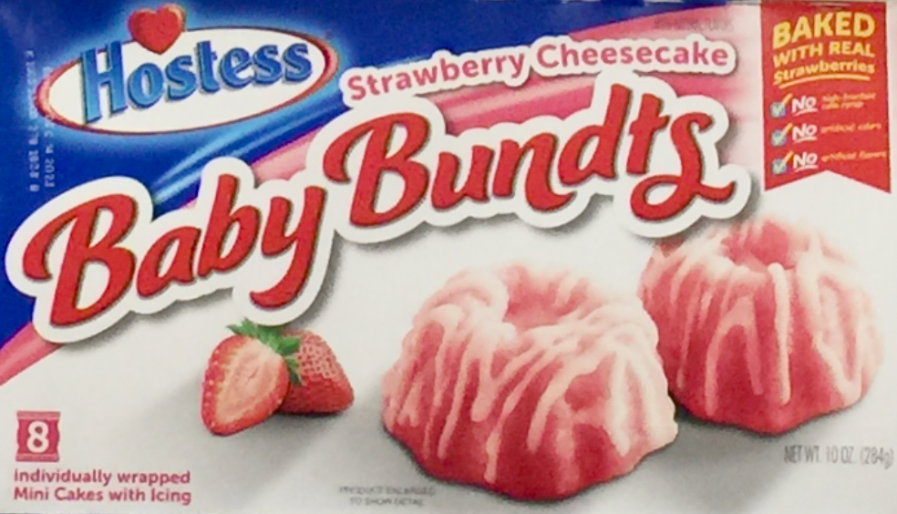 호스테스 Hostess 딸기 번트 케이크 8pc 2팩 (568g)