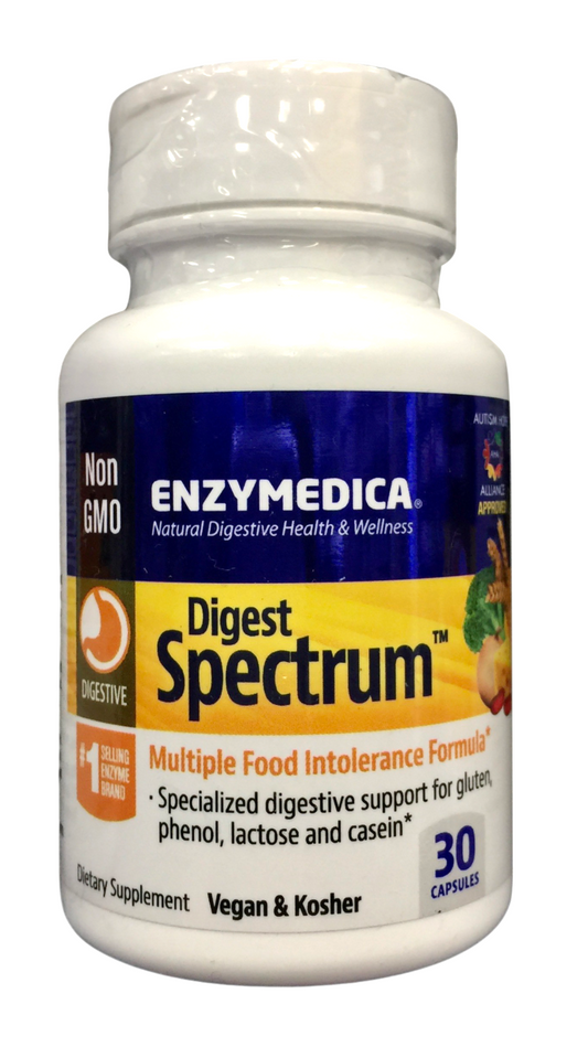 엔자이메디카 Enzymedica Non-GMO 다이제스트 스펙트럼 소화효소 30정