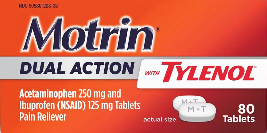 모트린 듀얼액션 아이부프로펜 + 타이레놀 80정