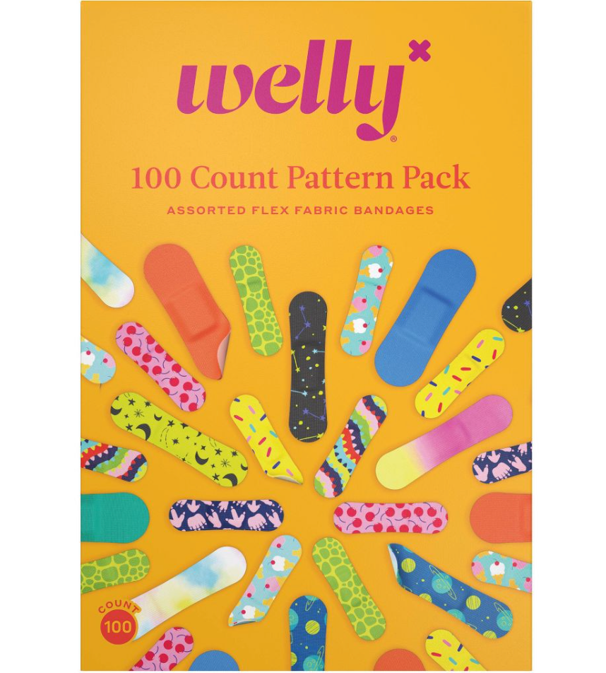 웰리 Welly 라텍스-프리 헝겁밴드 리필 팩 100매
