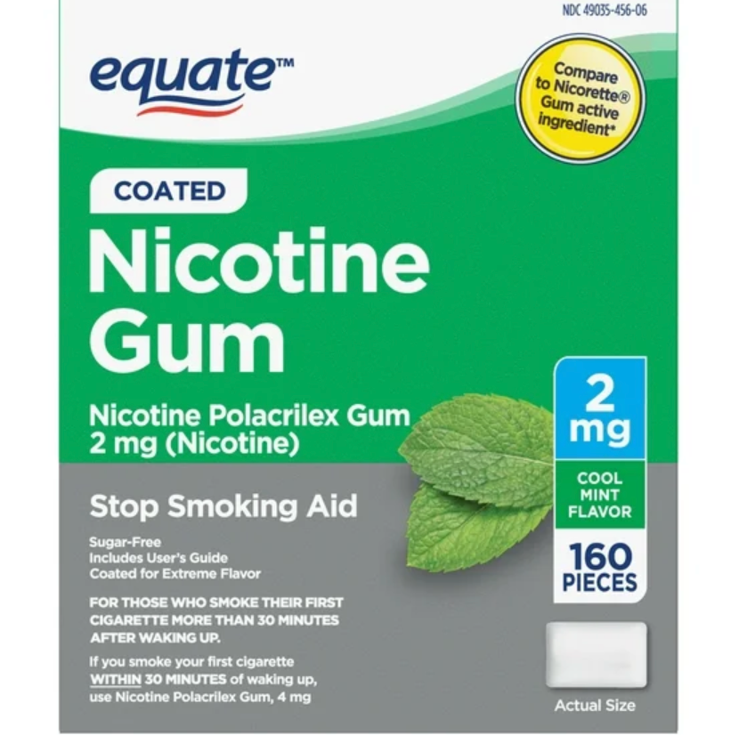 이퀘이트 니코틴 2mg 무설탕 금연 껌 쿨민트맛 160정 *FDA 인증*