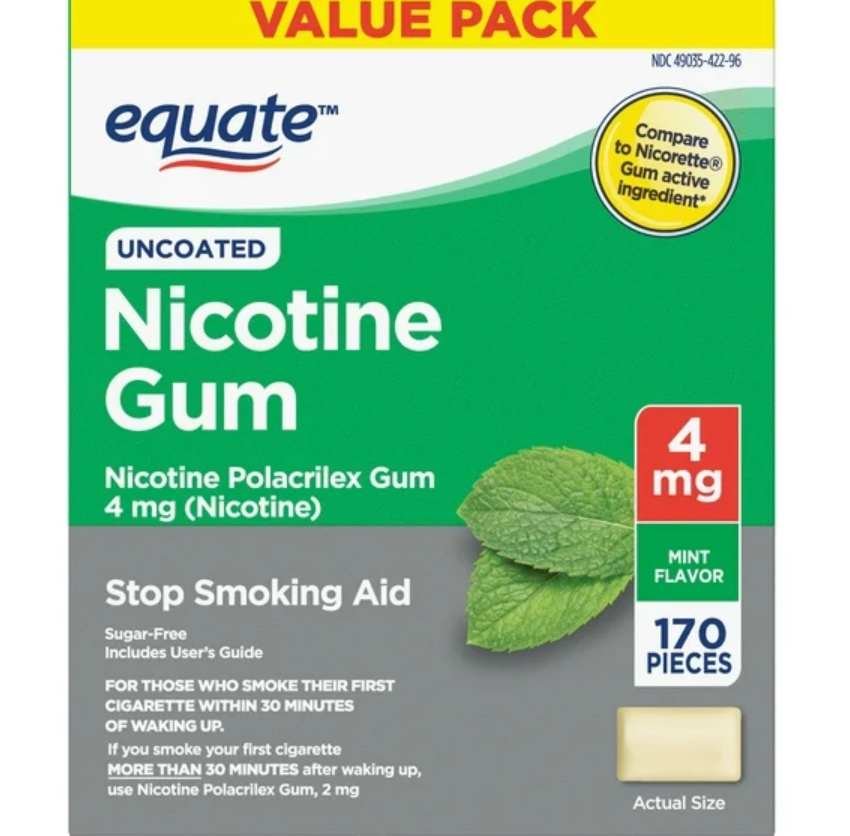 이퀘이트 니코틴 4mg 무설탕 무코팅 금연 껌 민트맛 170정 *FDA 인증*