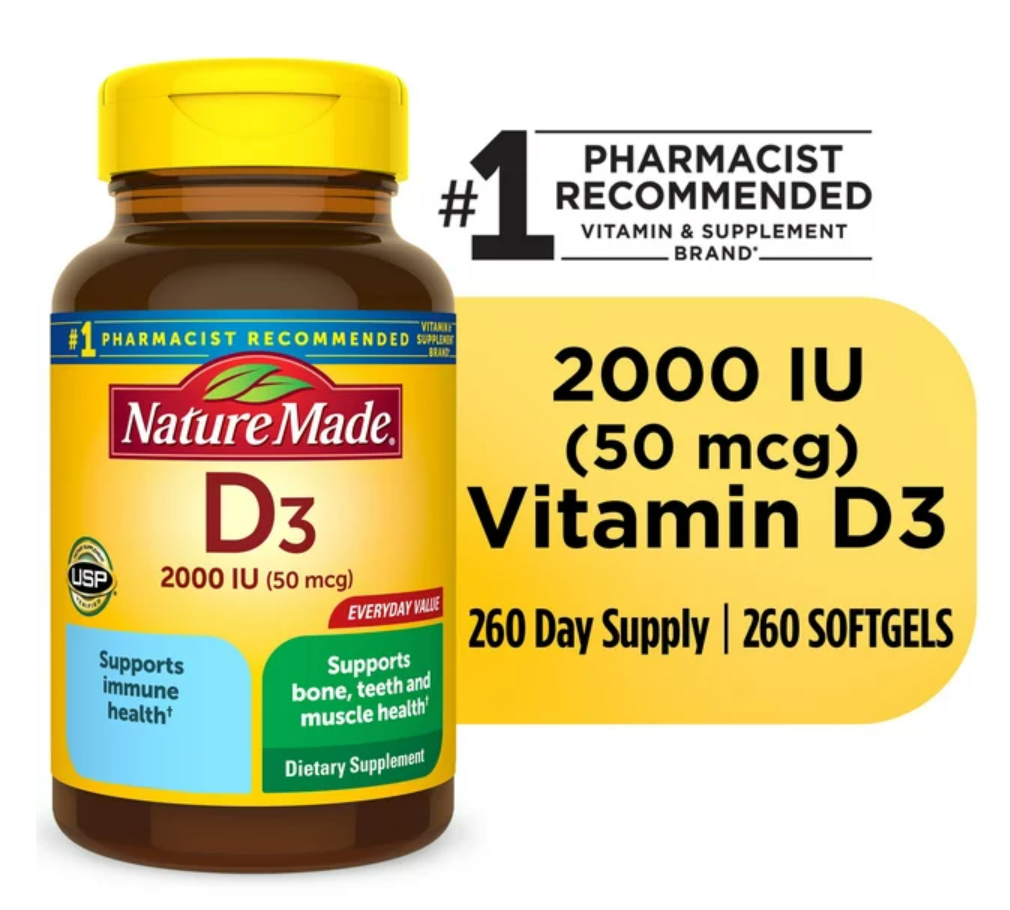 네이처메이드 비타민 D3 2000 IU 260 액정