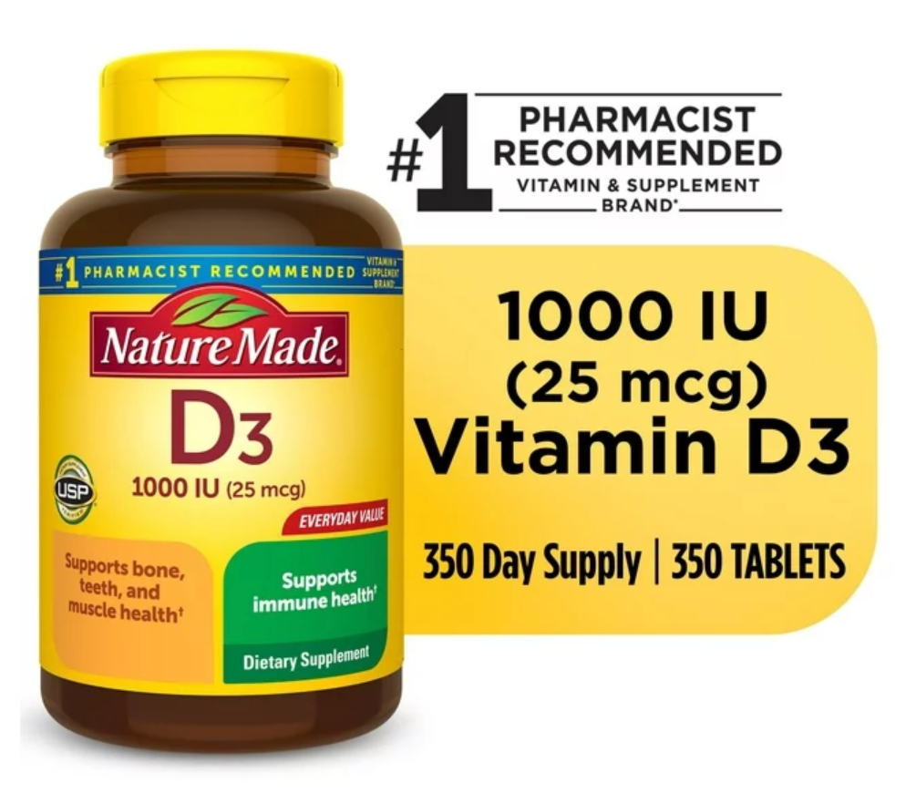 네이처메이드 비타민 D3 1000 IU 350 액정