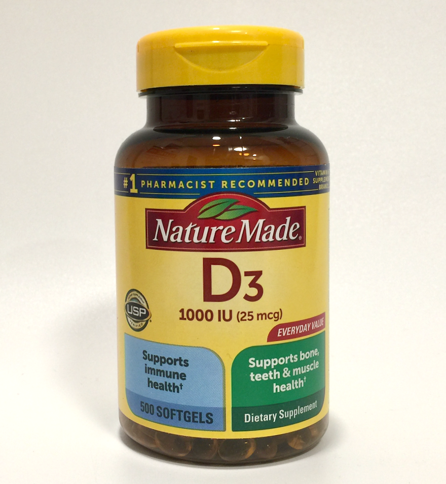 네이처메이드 비타민 D3 1000 IU 500 액정