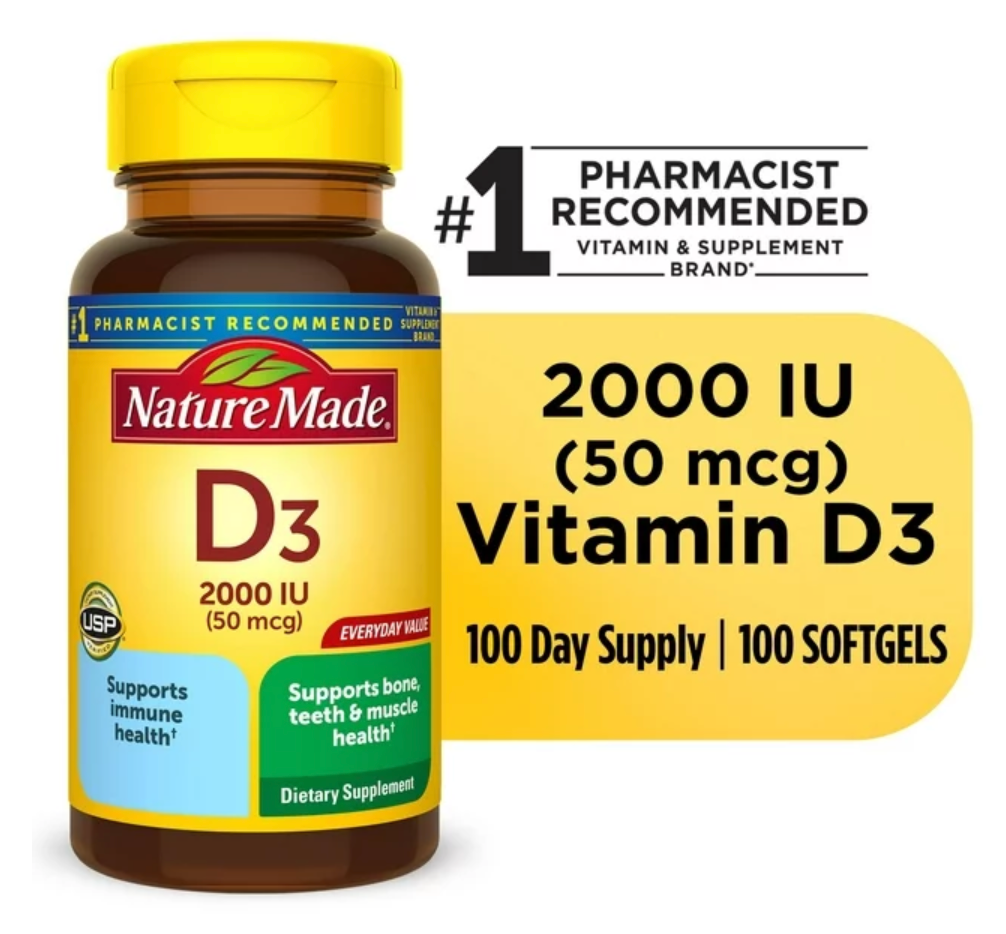 네이처메이드 비타민 D3 2000 IU 100 액정