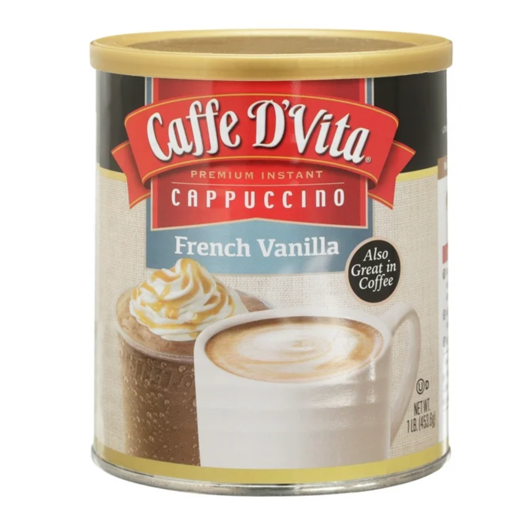 카페드비타 Caffe D'Vita 경화유-프리 프렌치 바닐라 카푸치노 믹스 453g