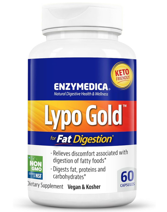 엔자이메디카 Enzymedica Non-GMO 리포 골드 60정 *지방/단백질/탄수화물 소화*