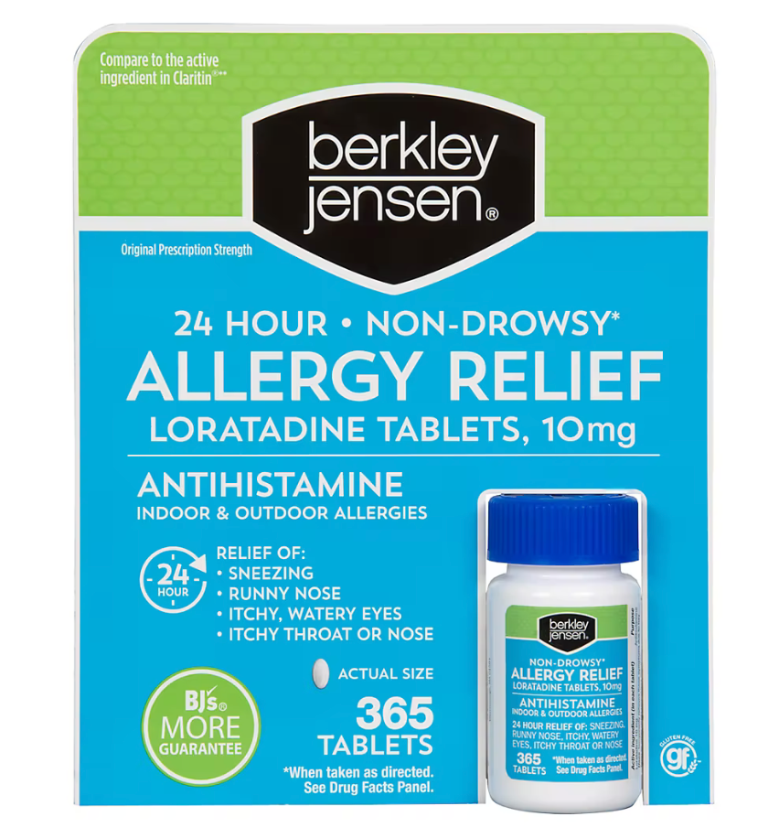 6+ 버클리젠슨 로라타딘 10mg 24시간 알러지 릴리프 365정