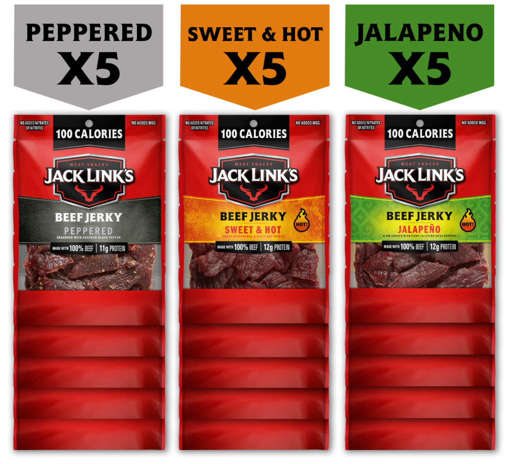 잭링크 Jack Link’s 비프 저키 (육포) 3가지맛 35g 15팩 (525g)