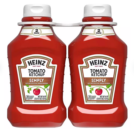 하인즈 Heinz 심플리 GMO/글루텐-프리 케첩 1.25kg 2개 (2.5kg)