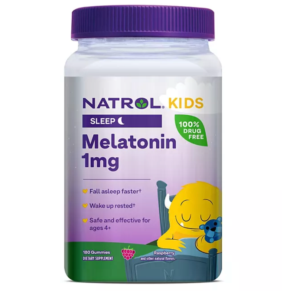 4+ 나트롤 GMO/약물-프리 키즈 멜라토닌 0.5mg 수면유도 젤라틴-프리 거미 140정