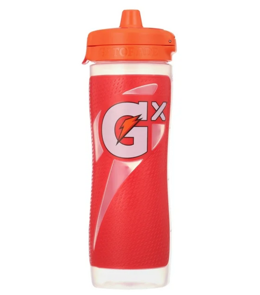 게토레이 Gatorade Gx BPA-프리 논슬립 (미끄럼방지) 스퀴즈 물병 Red