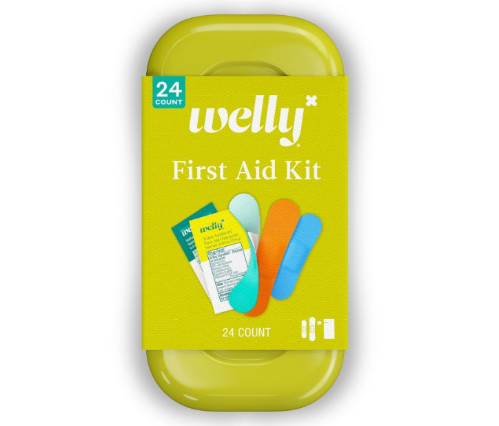 웰리 Welly 응급키트 라텍스-프리 헝겁밴드 & 항생연고 Tin 24pc