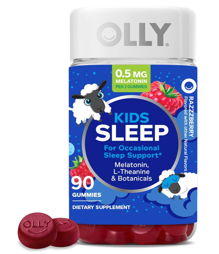 4+ 올리 슬립 키즈 약물-프리 멜라토닌 0.5mg 수면유도 거미 90정