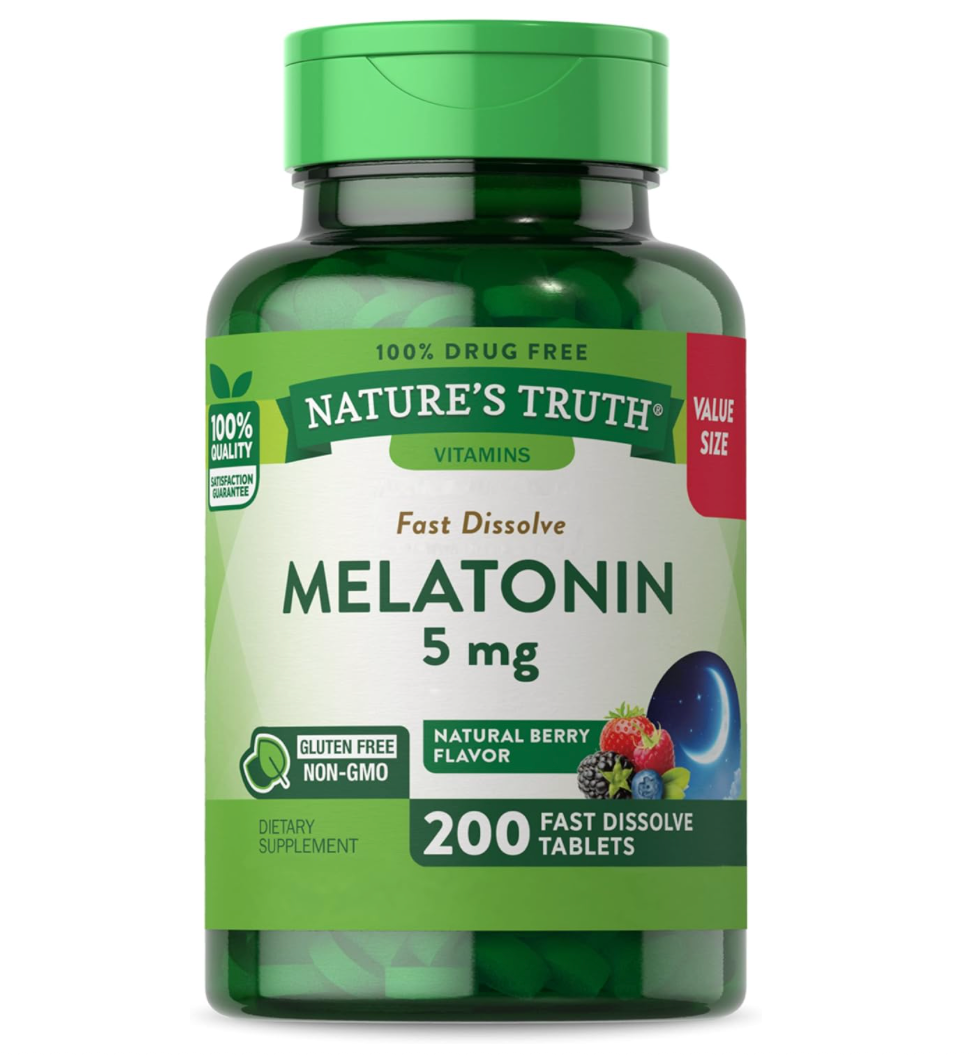 네이처스트루스 Non-GMO 약물-프리 멜라토닌 5mg 수면유도 츄어블 200정