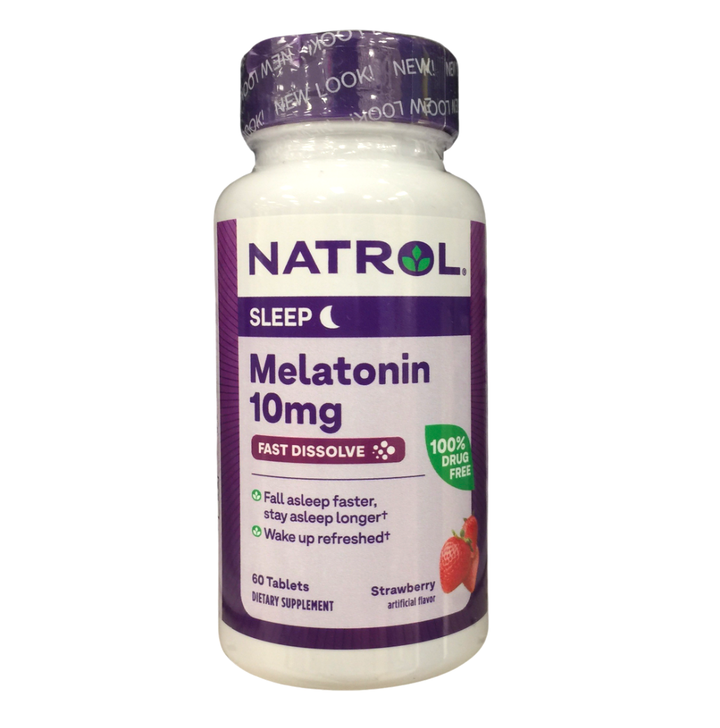 나트롤 GMO/약물-프리 멜라토닌 10mg 수면유도 츄어블 60정