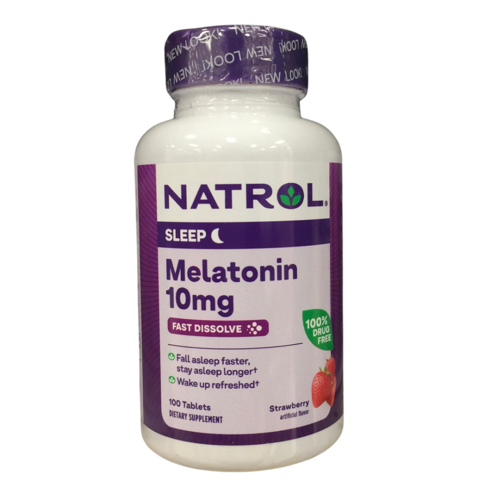 나트롤 GMO/약물-프리 멜라토닌 10mg 수면유도 츄어블 100정