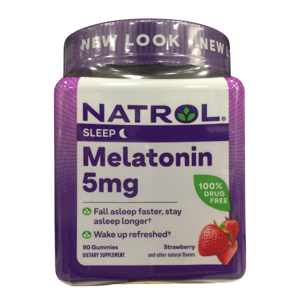 나트롤 GMO/약물-프리 멜라토닌 2.5mg 수면유도 젤라틴-프리 거미 90정