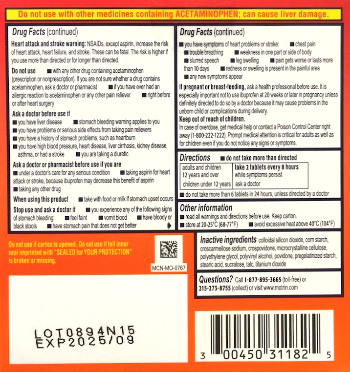 모트린 듀얼액션 아이부프로펜 + 타이레놀 80정 2병 (160정)