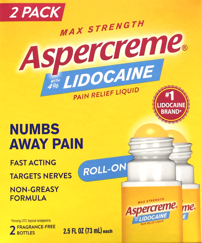 사노피 아스퍼크림 리도카인 4% 국소진통 무향 롤온 73ml 2개 (146ml)